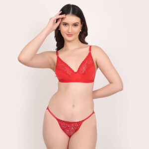 Ishq Ruhani Set – Soft Lace Bra & Thong Lingerie Set for Women