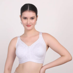 Damini Grey Cotton Bra – Wire-Free Everyday Comfort