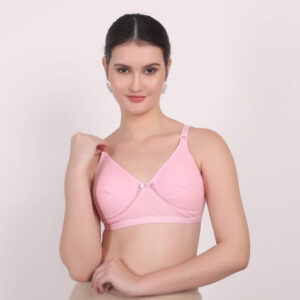 Vritika Baby Pink, Non Padded Breathable Cotton Bra